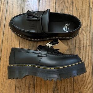 Unisex Dr. Martens 1461 Adrian Quad smooth leather platform loafers US M 9